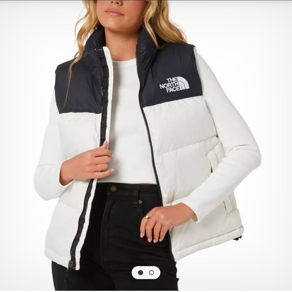 The North Face Black and White Puffer Vest